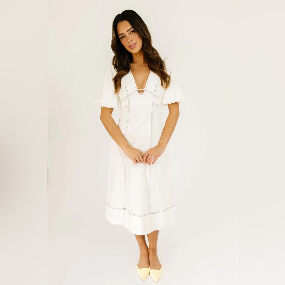 Shop Zoco White Denim Dress Medium